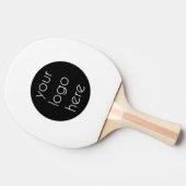 ビジネスロゴ会社QRコードテーブルテニス 卓球ラケット (横)