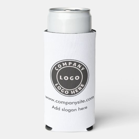 ビジネスロゴ会社Webサイトカスタムイベントスワッグ スリム缶クーラー (Seltzer正面)