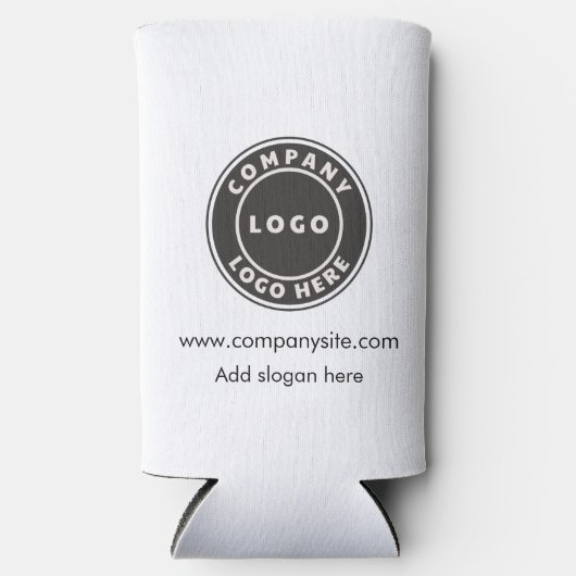 ビジネスロゴ会社Webサイトカスタムイベントスワッグ スリム缶クーラー (正面)