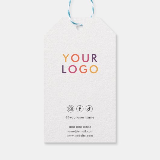 ビジネスロゴ価格ギフトラベル ギフトタグ (裏面)