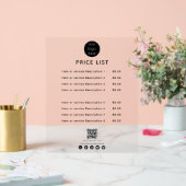 ビジネスロゴ価格表QRコードソーシャルメディア アクリルサイン (ウェディング)