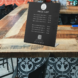 ビジネスロゴ価格表QRコードソーシャルメディア 台座サイン