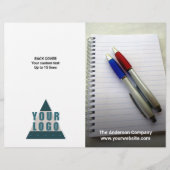 ビジネスロゴ全出血カバー折り畳みパンフレット (正面)