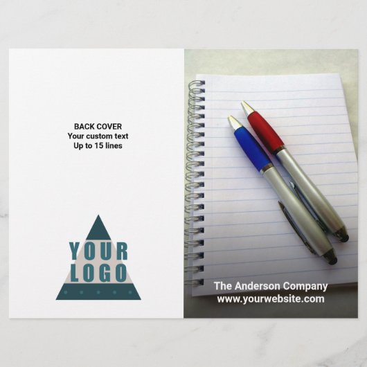 ビジネスロゴ全出血カバー折り畳みパンフレット (正面)