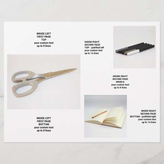 ビジネスロゴ全出血カバー折り畳みパンフレット (裏面)