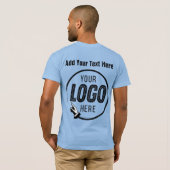 ビジネスロゴ写真イメージのプロモーションアイテムのアップロード Tシャツ (裏面フル)