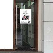 ビジネスロゴ写真ウェルカム開館時間QRコード ポスター