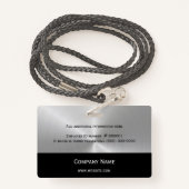 ビジネスロゴ写真シルバーブラック バッジ (裏面ランヤード)