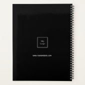 ビジネスロゴ写真チームの白黒 プランナー手帳 (裏面)