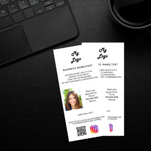 ビジネスロゴ写真プロモーションqrコードinstagram ラックカード