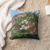 ビジネスロゴ写真ホテルレンタル物件の休暇 クッション (ブランケット)