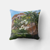 ビジネスロゴ写真ホテルレンタル物件の休暇 クッション (裏面)