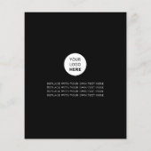 ビジネスロゴ写真ミニマリストプロモーションブラック チラシ (裏面)