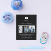 ビジネスロゴ写真ミニマリストプロモーションブラック チラシ (シングル)