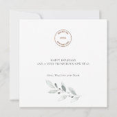 ビジネスロゴ写真会社メリークリスマス シーズンカード (裏面)