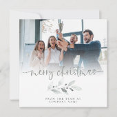 ビジネスロゴ写真会社メリークリスマス シーズンカード (正面)