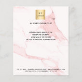 ビジネスロゴ写真, QRコード Instagram ピンク大理石 チラシ (正面)