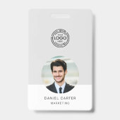 ビジネスロゴ写真ID会社 バッジ (Front)