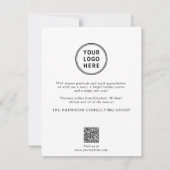 ビジネスロゴ写真QRコードクリスマ企業のス シーズンカード (裏面)