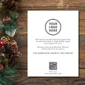 ビジネスロゴ写真QRコードクリスマ企業のス シーズンカード