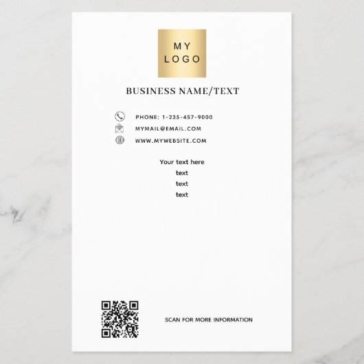 ビジネスロゴ写真qrコード チラシ (正面)