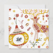 ビジネスロゴ北欧の冬トナカイ シーズンカード (正面)