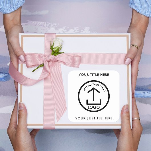 ビジネスロゴ名および文字のプロモーションブランディング スクエアシール