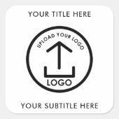 ビジネスロゴ名および文字のプロモーションブランディング スクエアシール (正面)