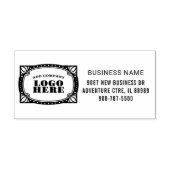 ビジネスロゴ名のアドレスの追加カスタム セルフインキングスタンプ (デザイン)