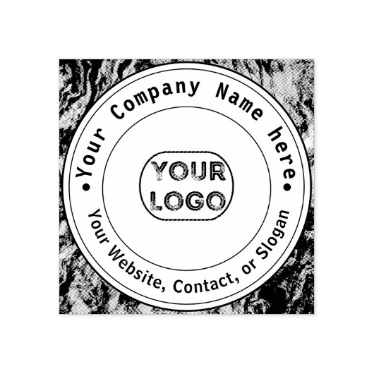 ビジネスロゴ名のカスタム ラバースタンプ (インプリント)