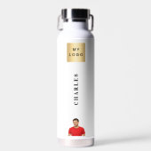 ビジネスロゴ名の写真 ウォーターボトル (正面)