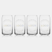 ビジネスロゴ名スローガンエレガントシンプルシック ガラス缶 (裏面)