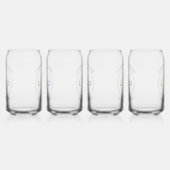 ビジネスロゴ名スローガンエレガントシンプルシック ガラス缶 (右)