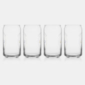 ビジネスロゴ名スローガンエレガントシンプルシック ガラス缶 (左)