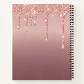 ビジネスロゴ名バラ金ゴールドグリッタードライブ ノートブック (裏面)