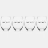 ビジネスロゴ名会社プロモーション企業の ステムなしワイングラス (正面)