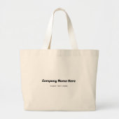 ビジネスロゴ名会社プロモーション企業の ラージトートバッグ (正面)