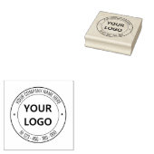 ビジネスロゴ名文字ラウンドスタンプテンプレート ラバースタンプ (押印)