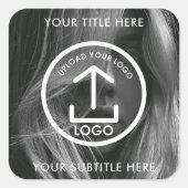 ビジネスロゴ名文字写真プロモーションブランディング スクエアシール (正面)