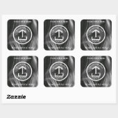 ビジネスロゴ名文字写真プロモーションブランディング スクエアシール (シート)