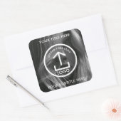 ビジネスロゴ名文字写真プロモーションブランディング スクエアシール (封筒)