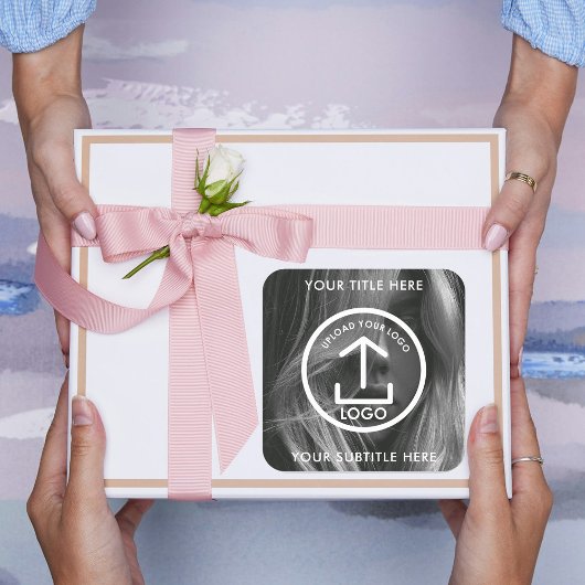 ビジネスロゴ名文字写真プロモーションブランディング スクエアシール