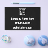 ビジネスロゴ名電話ウェブサイトブラックテンプレート チラシ (シングル)