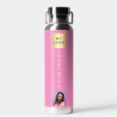 ビジネスロゴ名photo pink ウォーターボトル (背面)