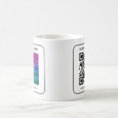 ビジネスロゴ名Url QRコードテンプレート顧客 コーヒーマグカップ (中央)