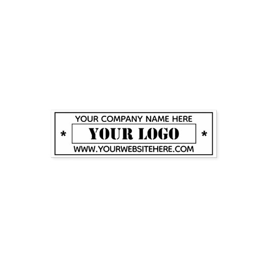 ビジネスロゴ名Webサイトスタンプテンプレート セルフインキングスタンプ (デザイン)