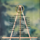 ビジネスロゴ営業時間 アクリルサイン (ニュートラル)