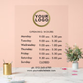 ビジネスロゴ営業時間 アクリルサイン (ウェディング)