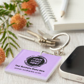 ビジネスロゴ基本的な従業員スタッフキーチェーン キーホルダー (正面右)
