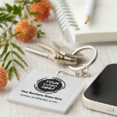 ビジネスロゴ基本的な従業員スタッフキーチェーン キーホルダー (正面右)
